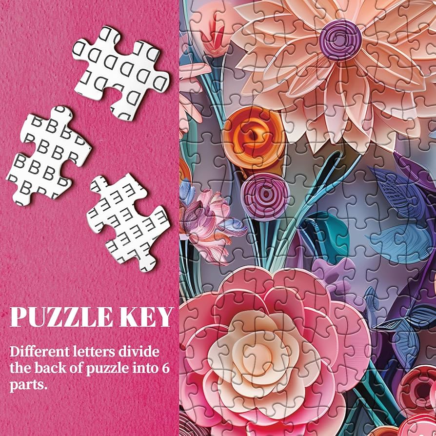 Amazon | カラフルなフラワーパズル 大人用 1000ピース ペーパーカット