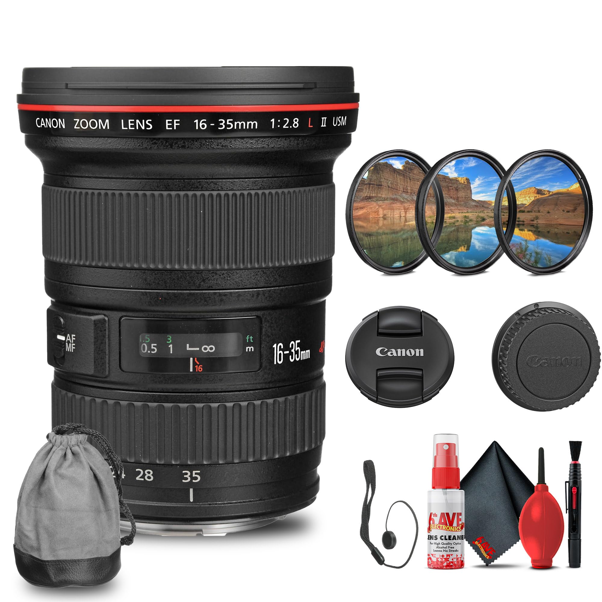 Amazon.com : Canon EF 16-35mm f/2.8L II USM Lens with Filter kit +