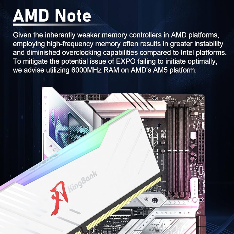 Amazon.co.jp: KingBank RGBコンピューターデスクトップメモリRAM DDR5