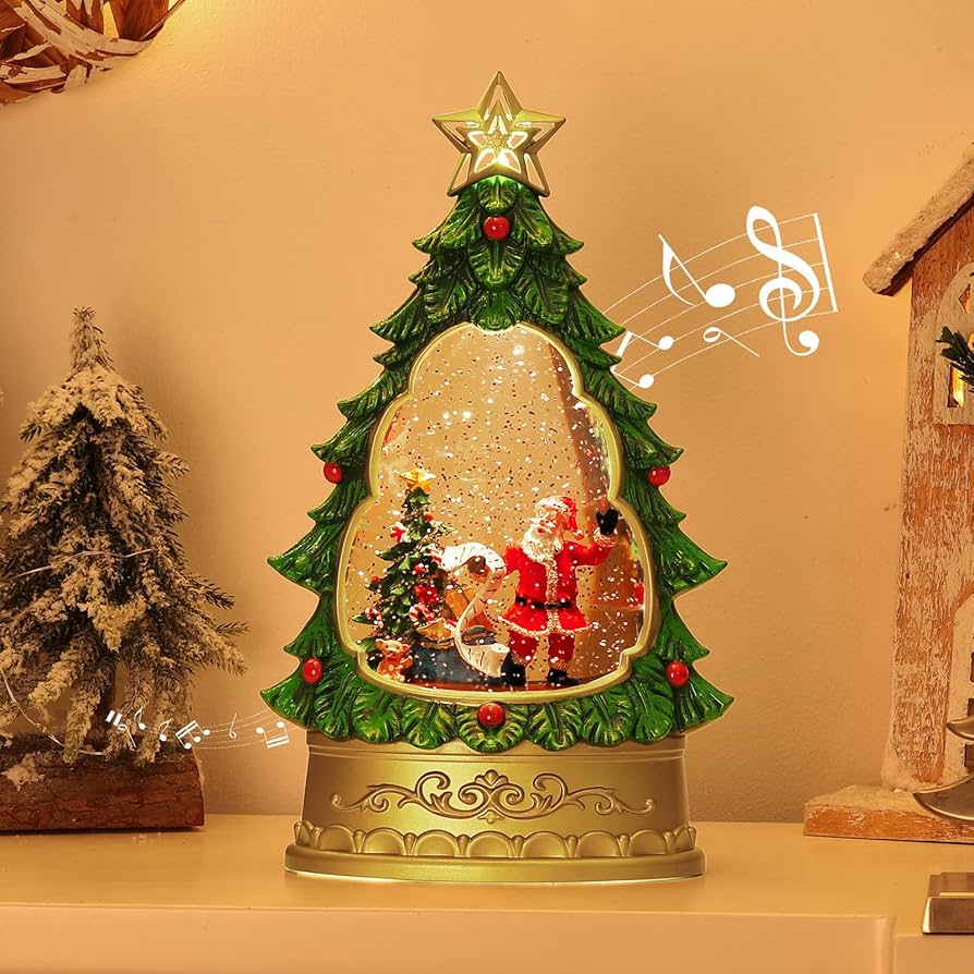 Amazon.co.jp: Lewondr スノードーム クリスマススノードーム