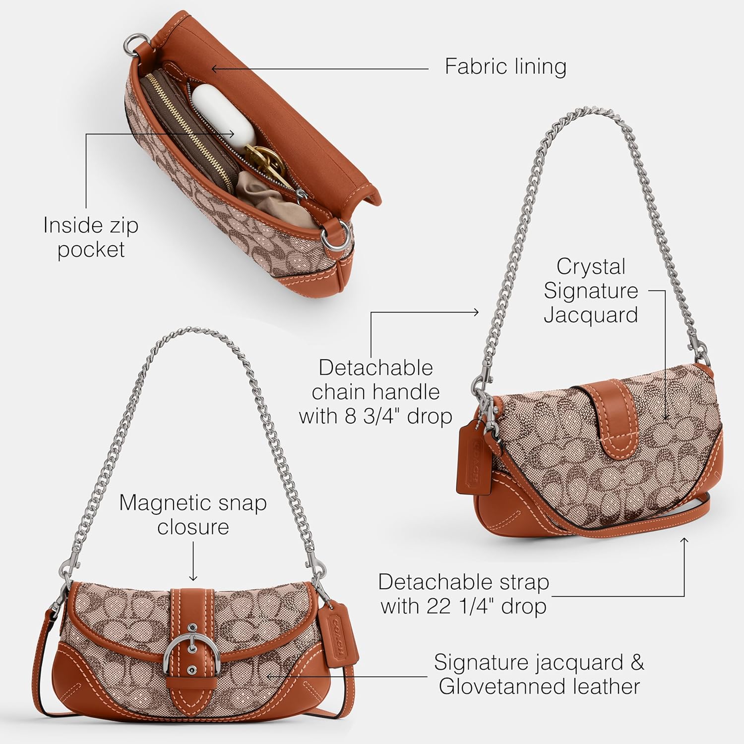 Coach - Brandclub - COACH Womens Soho Bag 25 In Crystal Signature