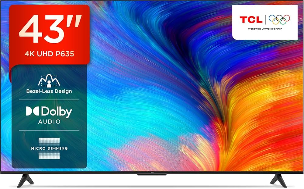 TCL 108 cm (43 inches) Bezel-Less Series 4K Ultra HD Smart LED