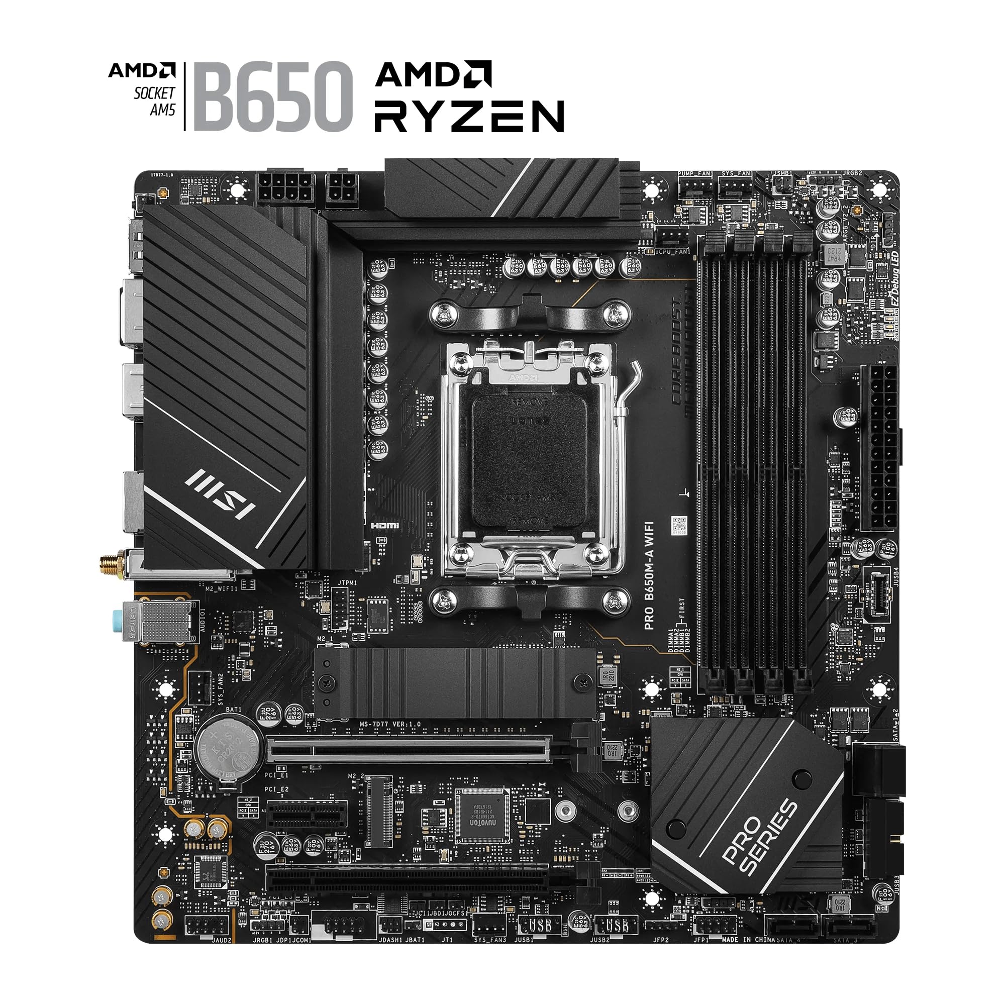Amazon.com: MSI PRO B650M-A WiFi Motherboard AMD B650 Socket AM5