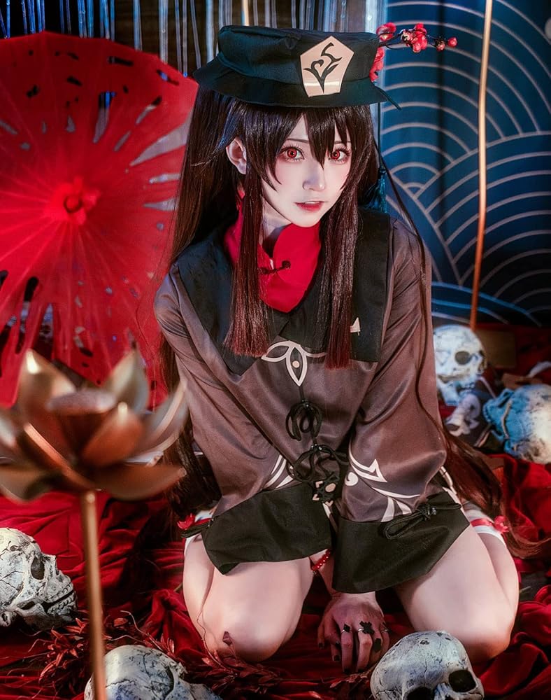 Amazon.co.jp: [NOKIJP] 原神 コスプレ 胡桃 コスプレ衣装 璃月 雪晴