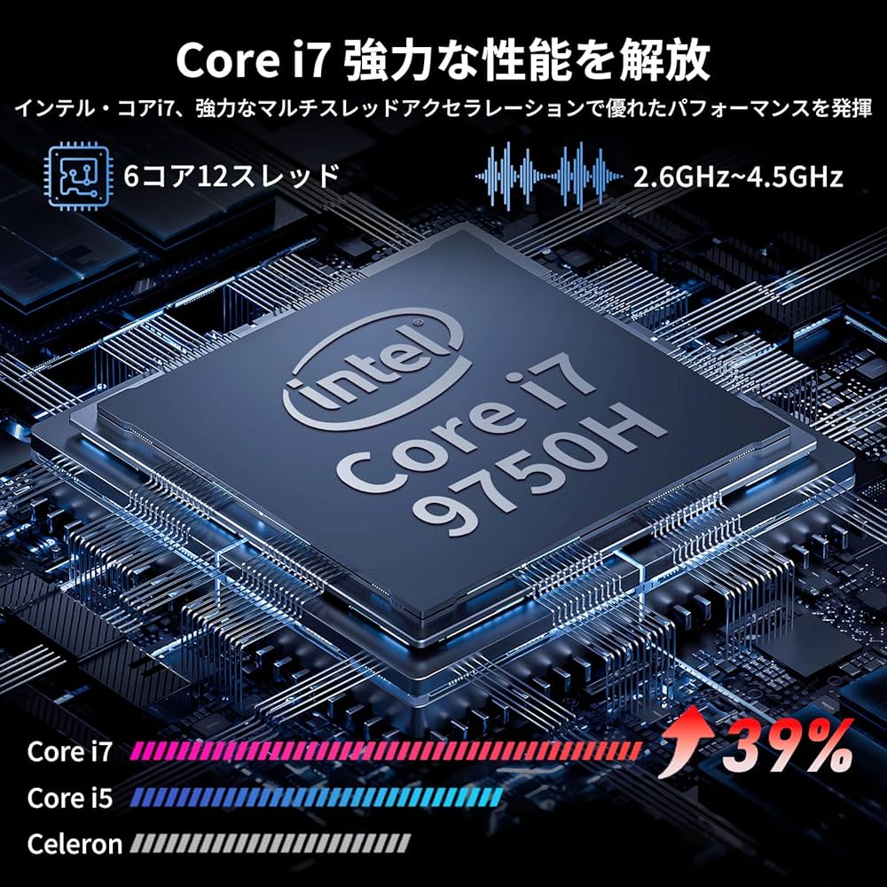 Amazon.co.jp: 【Core i7第9世代】15.6インチ大画面pc/Core i7-9750H高