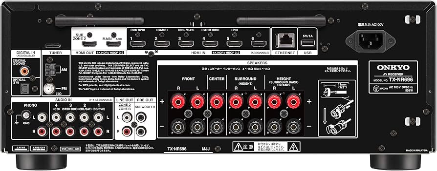 Amazon.co.jp: ONKYO TX-NR696 AVレシーバー 7.2ch/Dolby Atmos/DTS:X