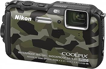 Amazon | Nikon デジタルカメラ AW120 防水 1600万画素 カムフラージュ