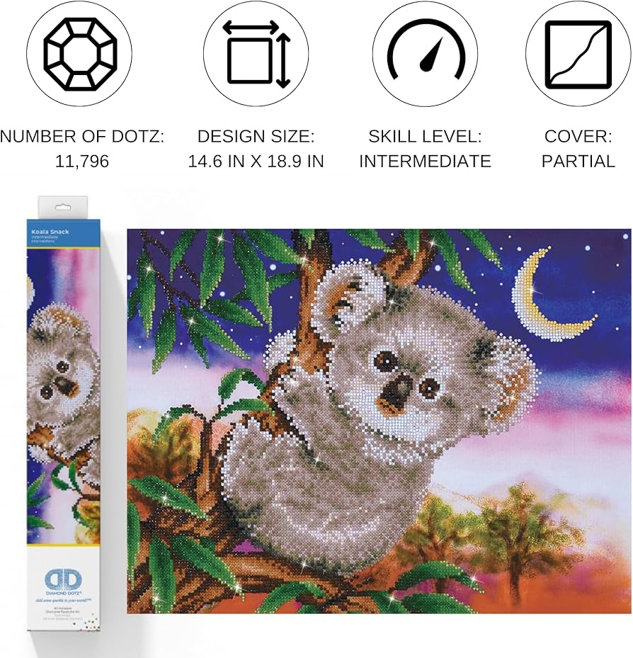 Amazon.com: DIAMOND DOTZ Koala Snack Diamond Painting Kits for