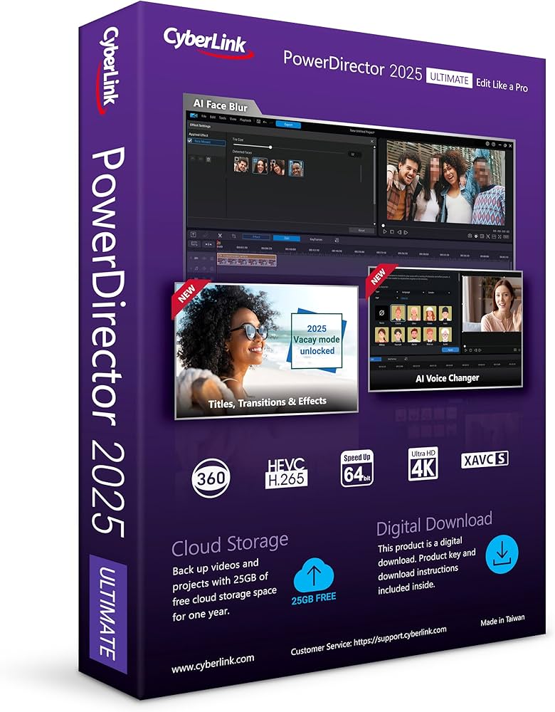 CyberLink PowerDirector 2025 Ultimate | Easy-to-Use AI Video