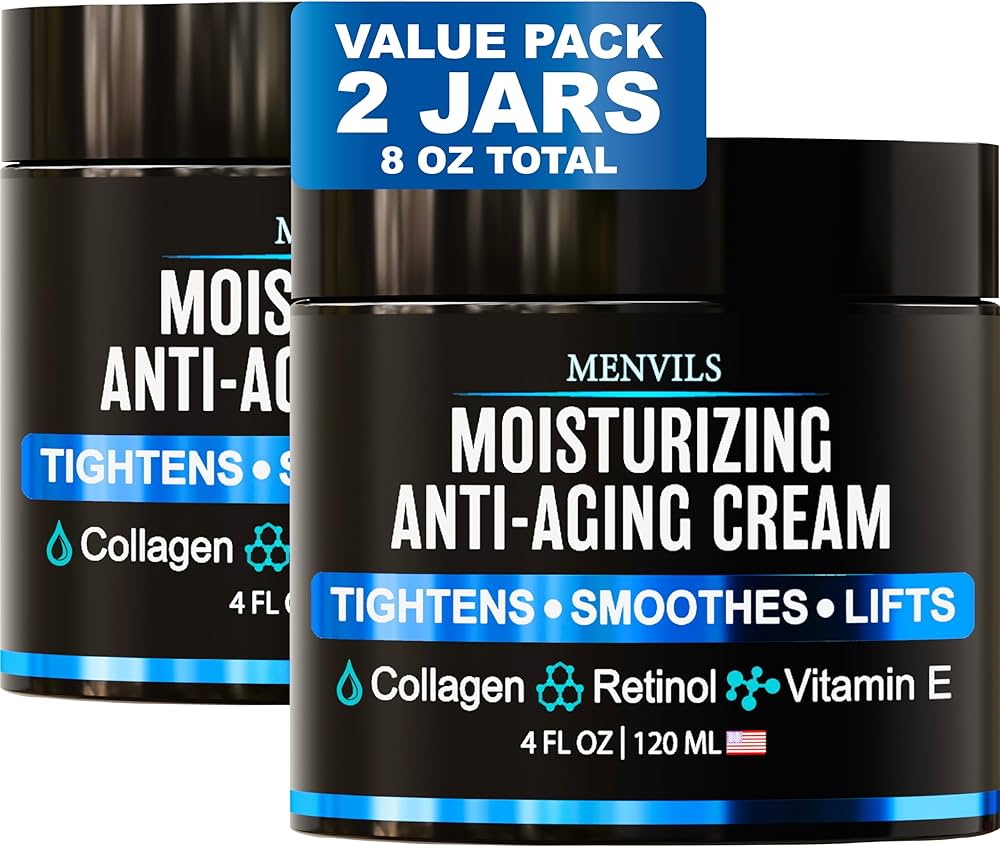 Amazon.com: (2 Pack) Mens Face Moisturizer Cream - Anti Aging