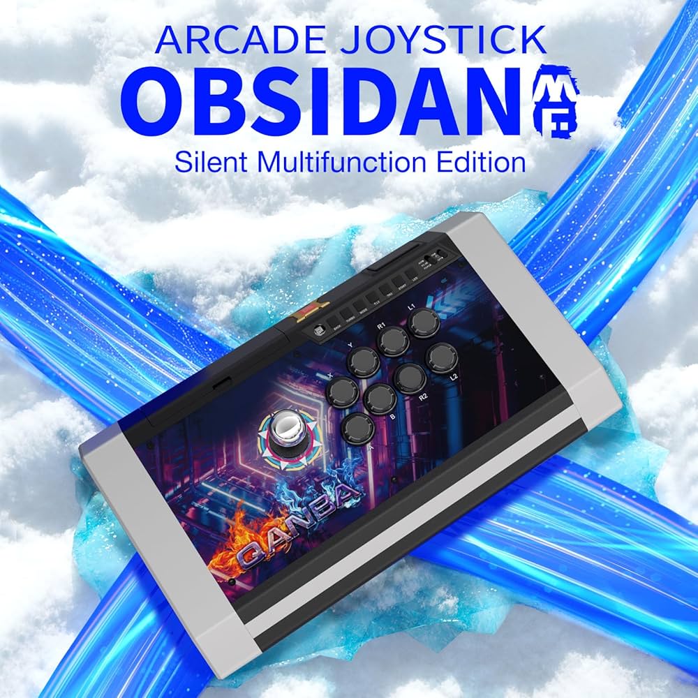 Amazon.com: qanba Q3 Obsidian Silent Arcade Joystick Multifunction