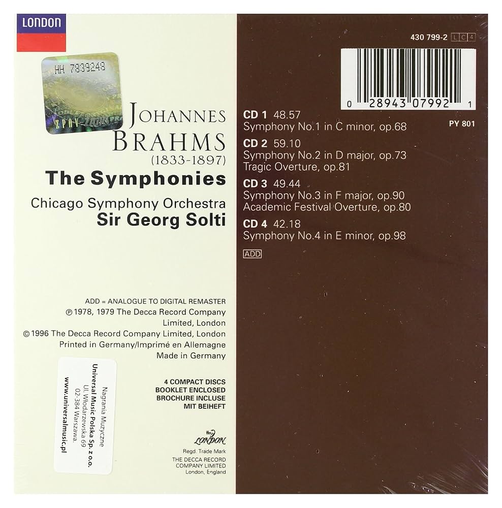 Amazon.co.jp: Brahms: The Symphonies: ミュージック