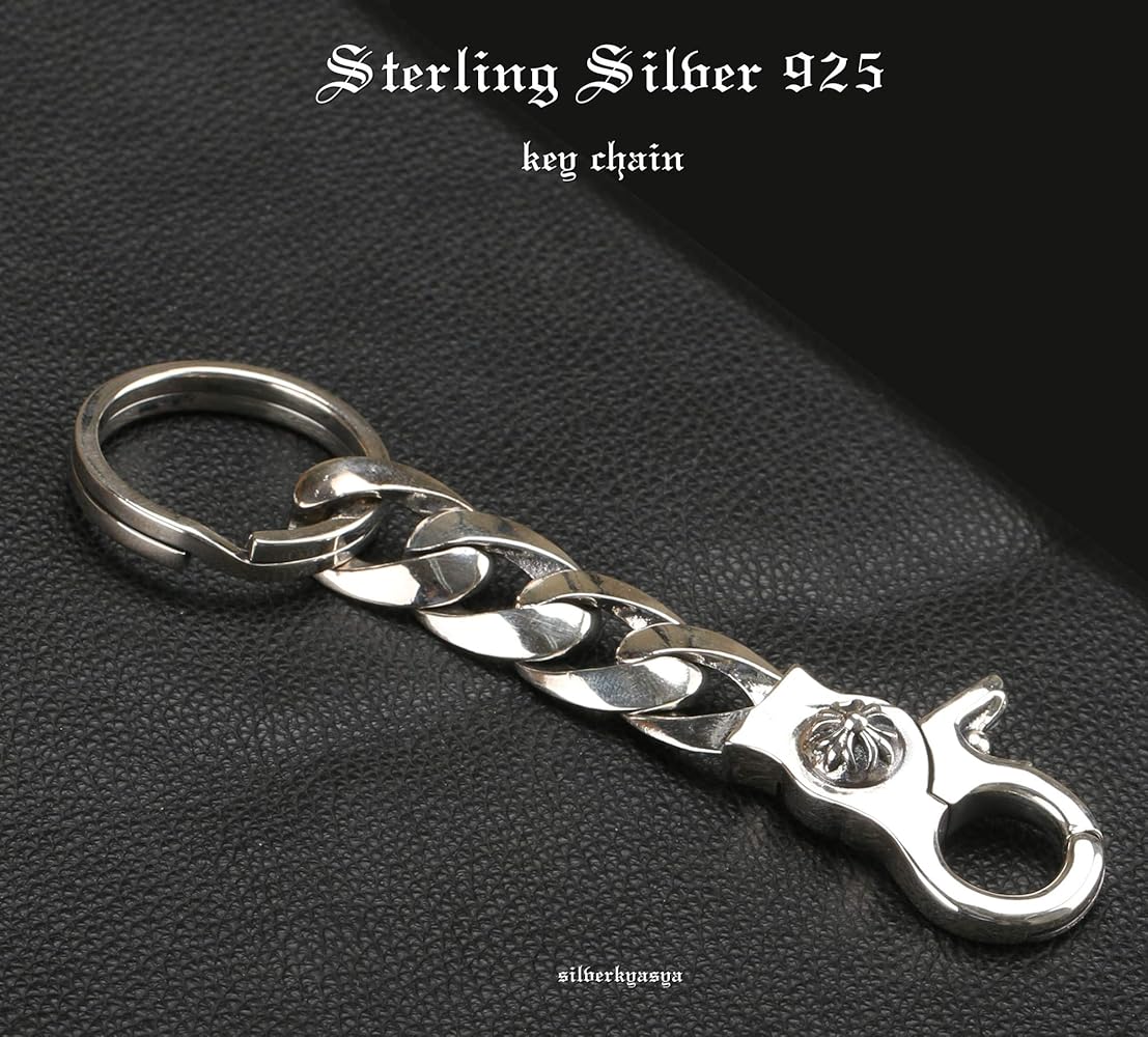 Amazon.co.jp: 「silverKYASYA」シルバー925 クロスキーチェーン