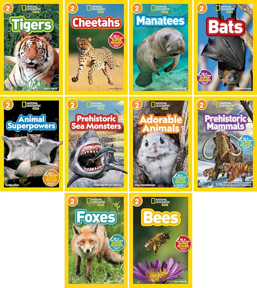 National Geographic Kids Readers, Level 2 Series, 10 Books