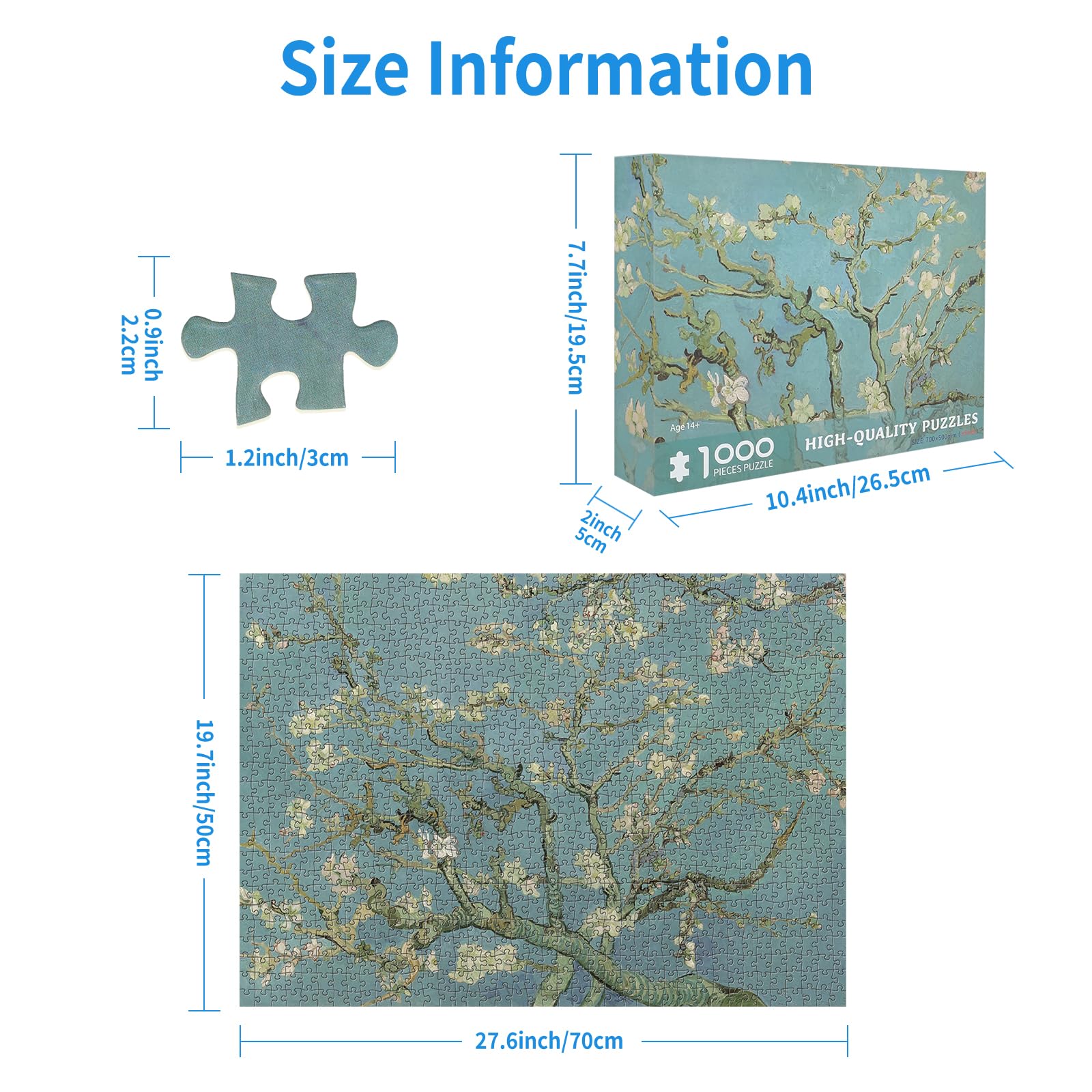 Amazon | CHengQiSM 1000ピース ジグソーパズル ゴッホ 花咲く