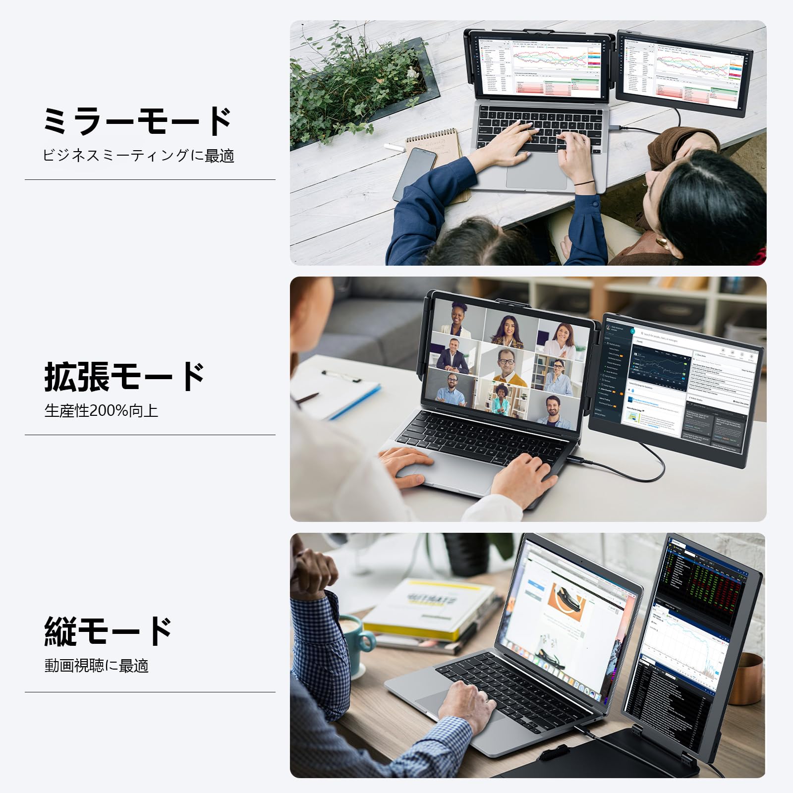 Amazon.co.jp: 14イン ノートパソコンモニター デュアルディスプレイ 2