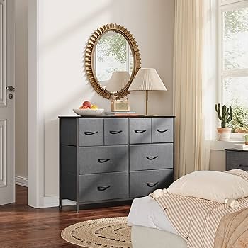 Amazon.com - WLIVE Dresser for Bedroom with 8 Drawers, Wide Fabric