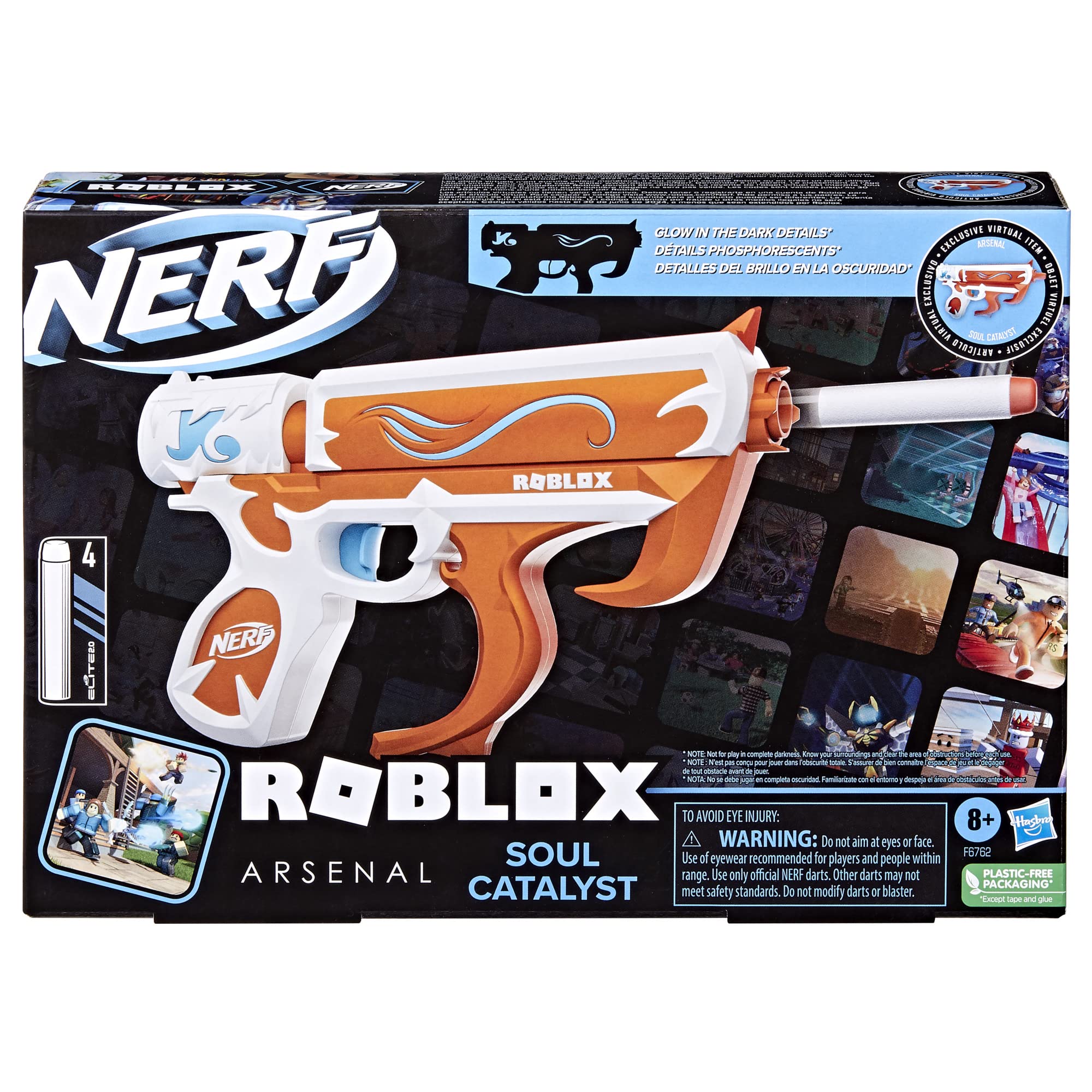 Amazon.com: Nerf Roblox Arsenal: Soul Catalyst Dart Blaster