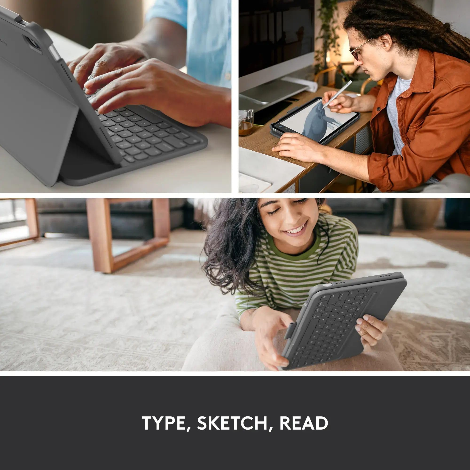 Amazon.com: Logitech - Slim Folio Keyboard Case for Apple iPad