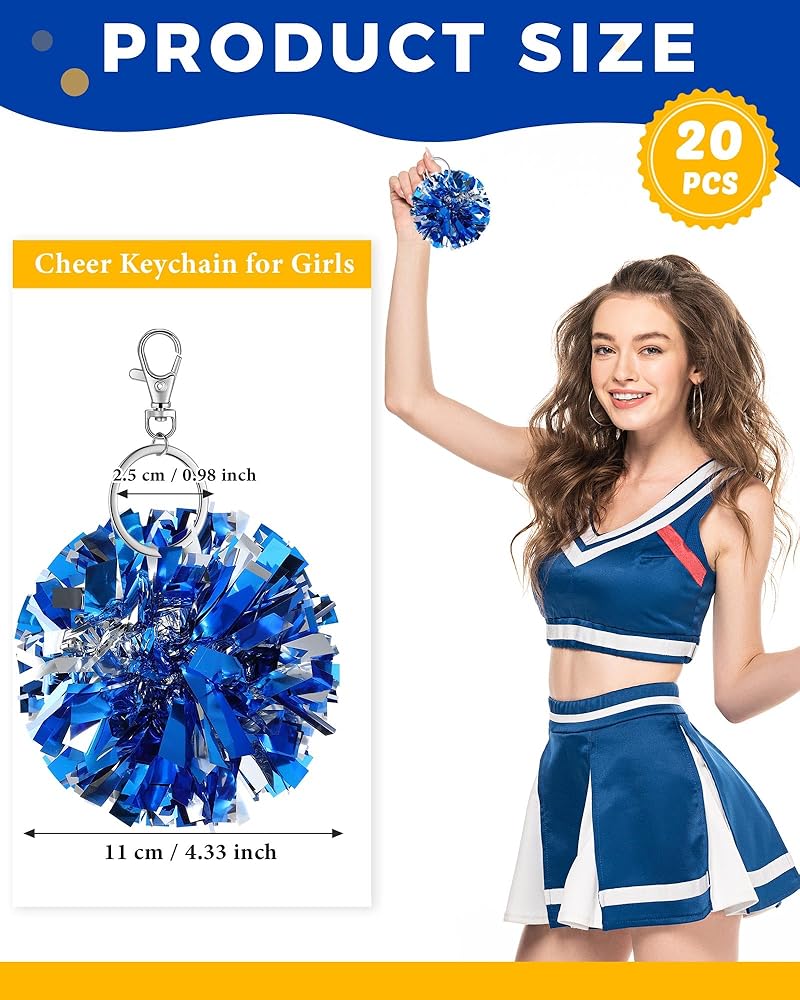 Amazon.co.jp: Remuuly チアポンポン キーチェーン チアリーダーギフト