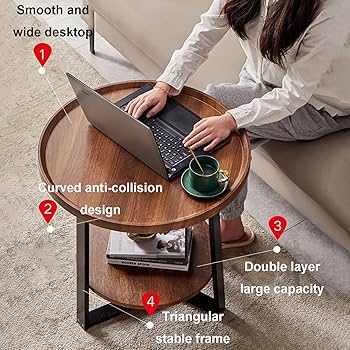 Amazon｜ソファサイドテーブル、小さなラウンドサイドテーブル