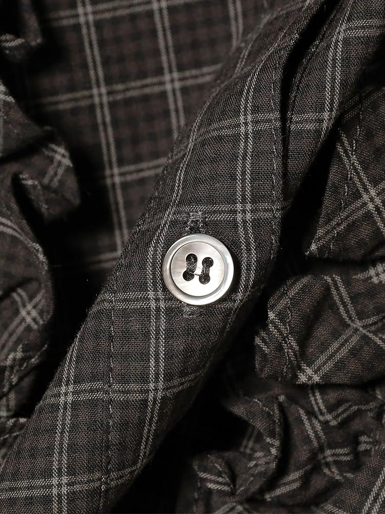 Amazon.co.jp: [レイビームス] L/Sシャツ・ブラウス チェック フリル