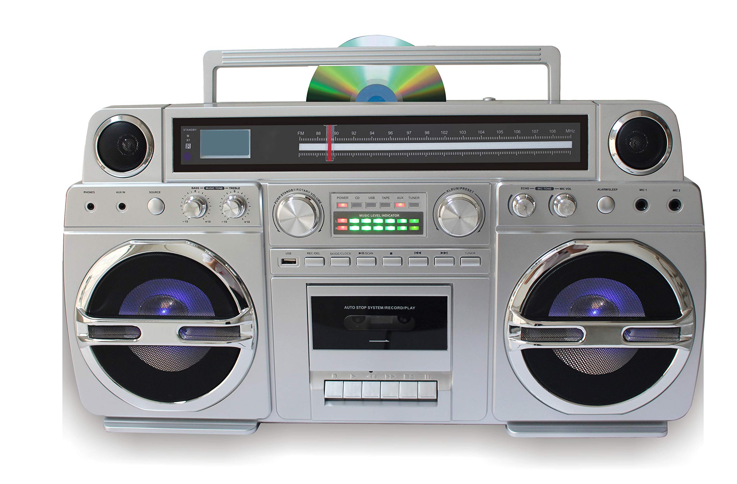 Amazon.com: TechPlay Monster S 1980S-Style Boom Box CD Player