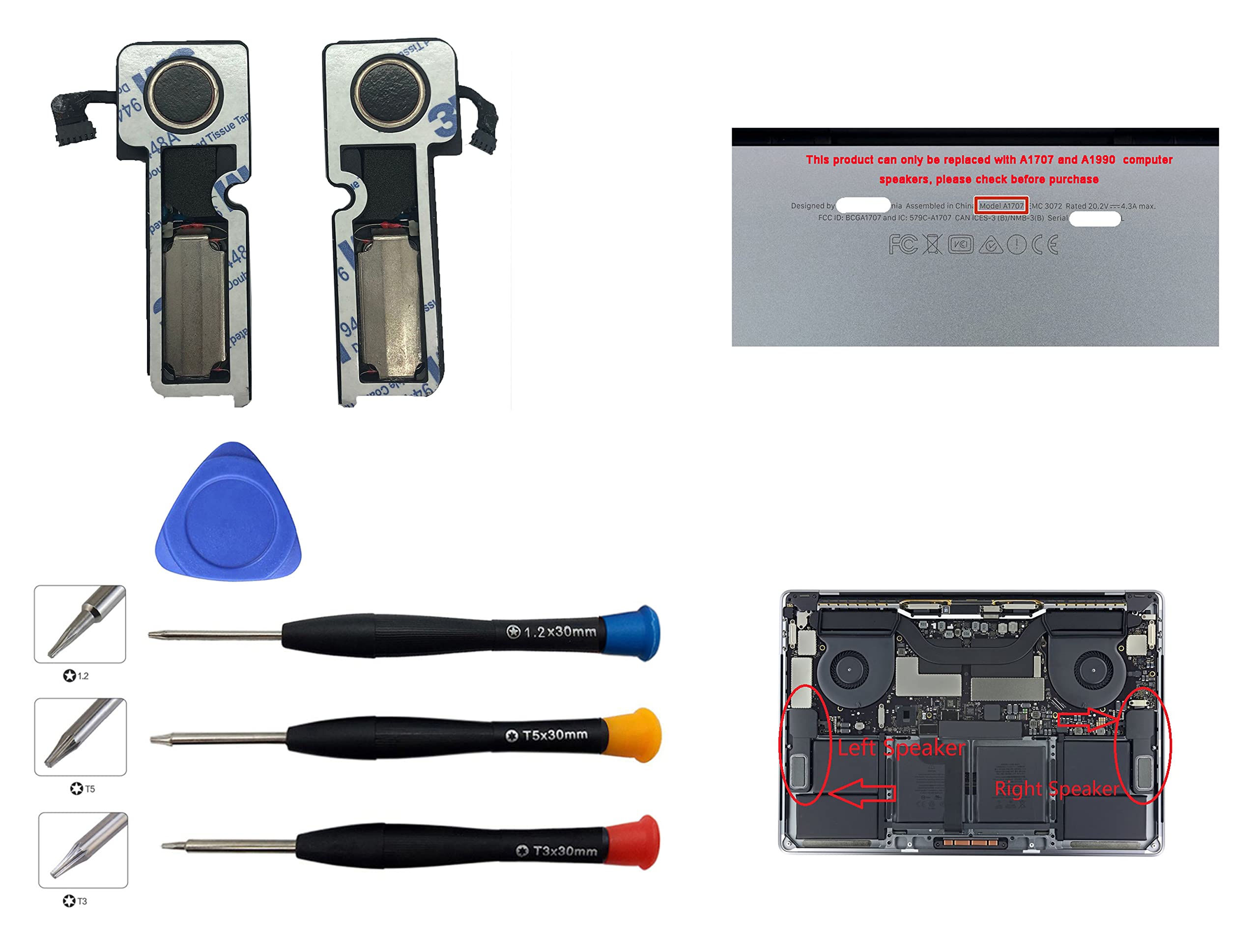 Amazon.co.jp: Ittecc 交換用左右内蔵スピーカー MacBook Pro 15インチ