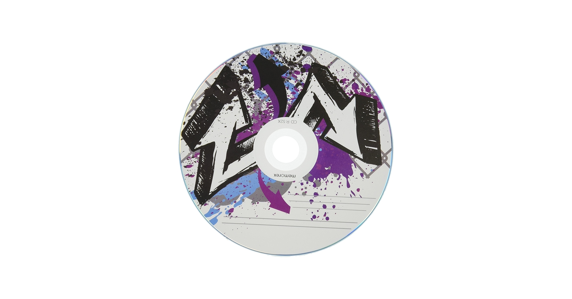 Amazon.com: Memorex 700MB 52X CDR 10 Pack Blister, Graffiti Design