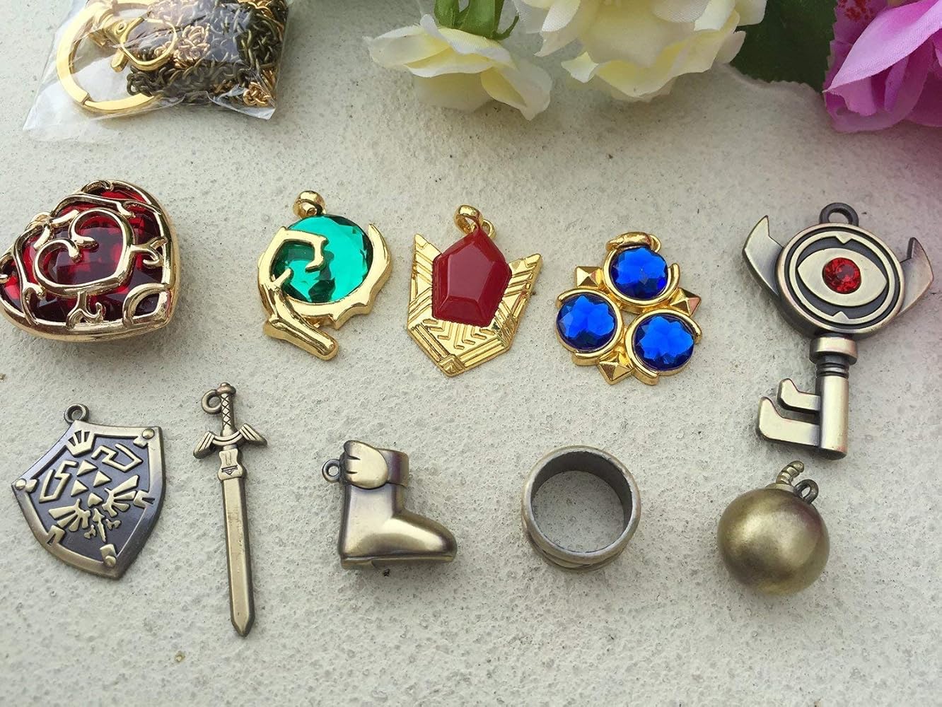 Amazon.co.jp: jp_levin ペンダントセット ネックレス、キーホルダー