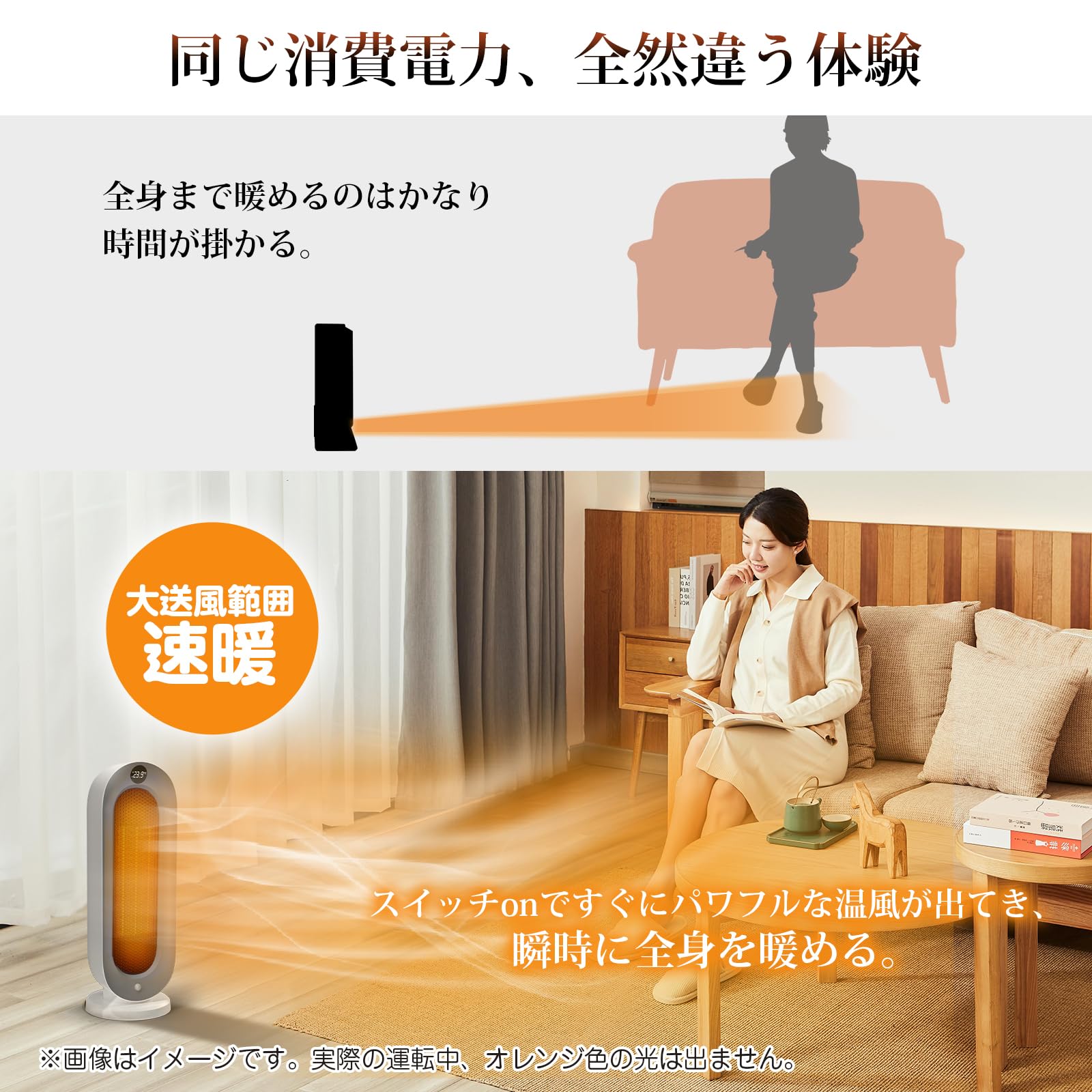 Amazon | 『人感センサー付き』セラミックヒーター 【ECO知能恒温 節電