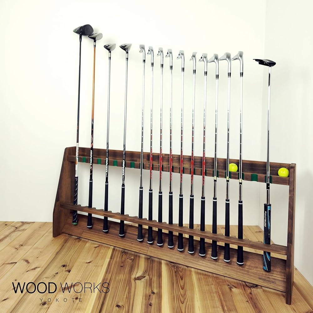 Amazon | WOOD WORKS 日本製 ゴルフクラブスタンド 20本用 【色