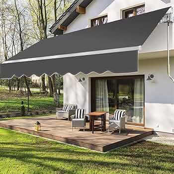 Amazon.co.jp: 新機能DIYオーニング, 格納式テント 2m/3m/4m/5m巻取式