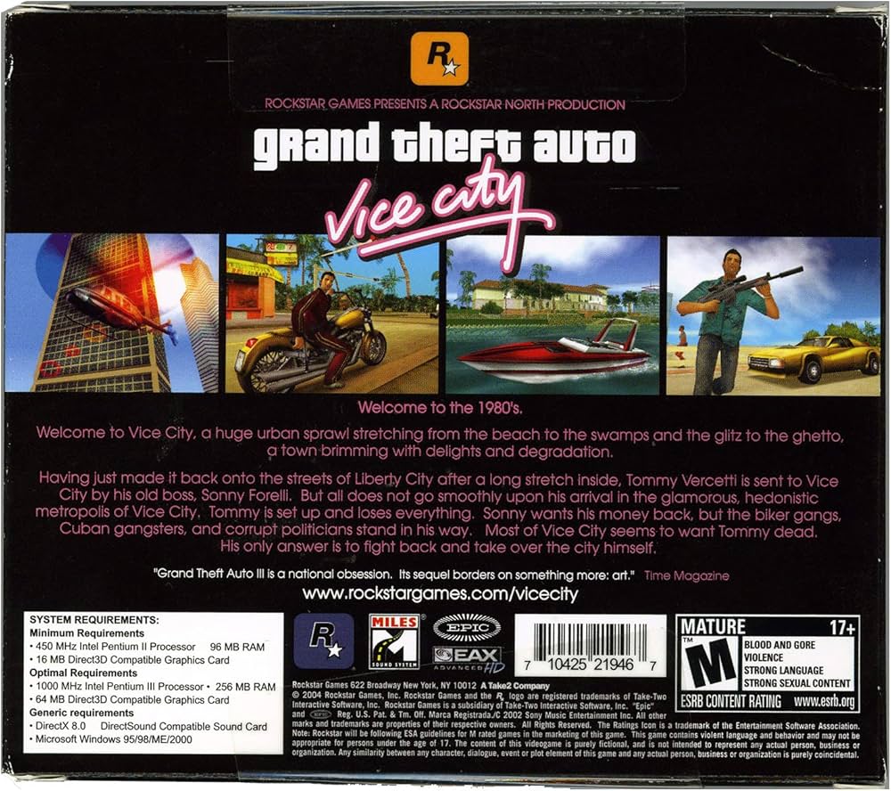 Amazon.com: Grand Theft Auto: Vice City (Jewel Case) : Video Games