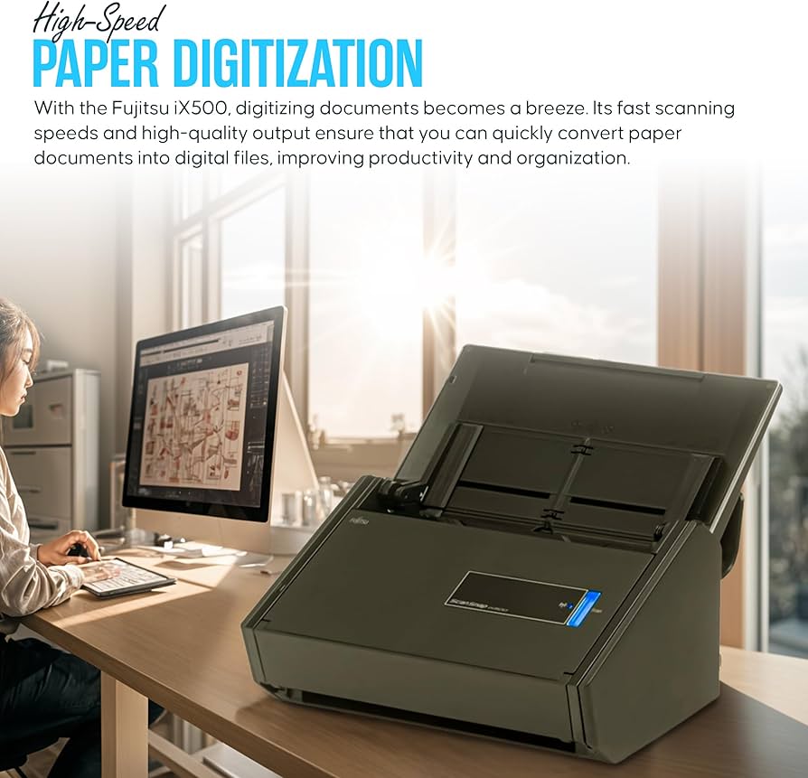 IX500 Fujitsu Scansnap Receipt Scanner for Mac & PC - USB High