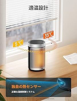 Amazon | DREO (ドレオ) セラミックヒーター 【小型 足元ヒーター