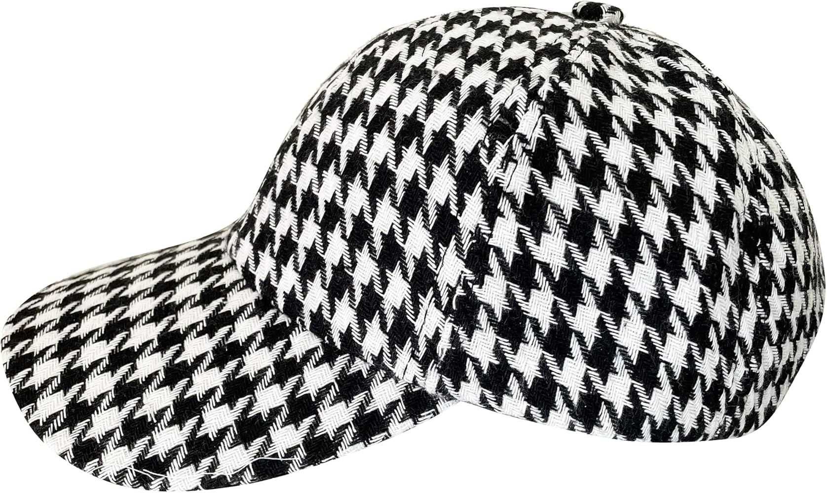 Unisex Houndstooth Baseball Cap Hats Black Fashion Trucker Hats