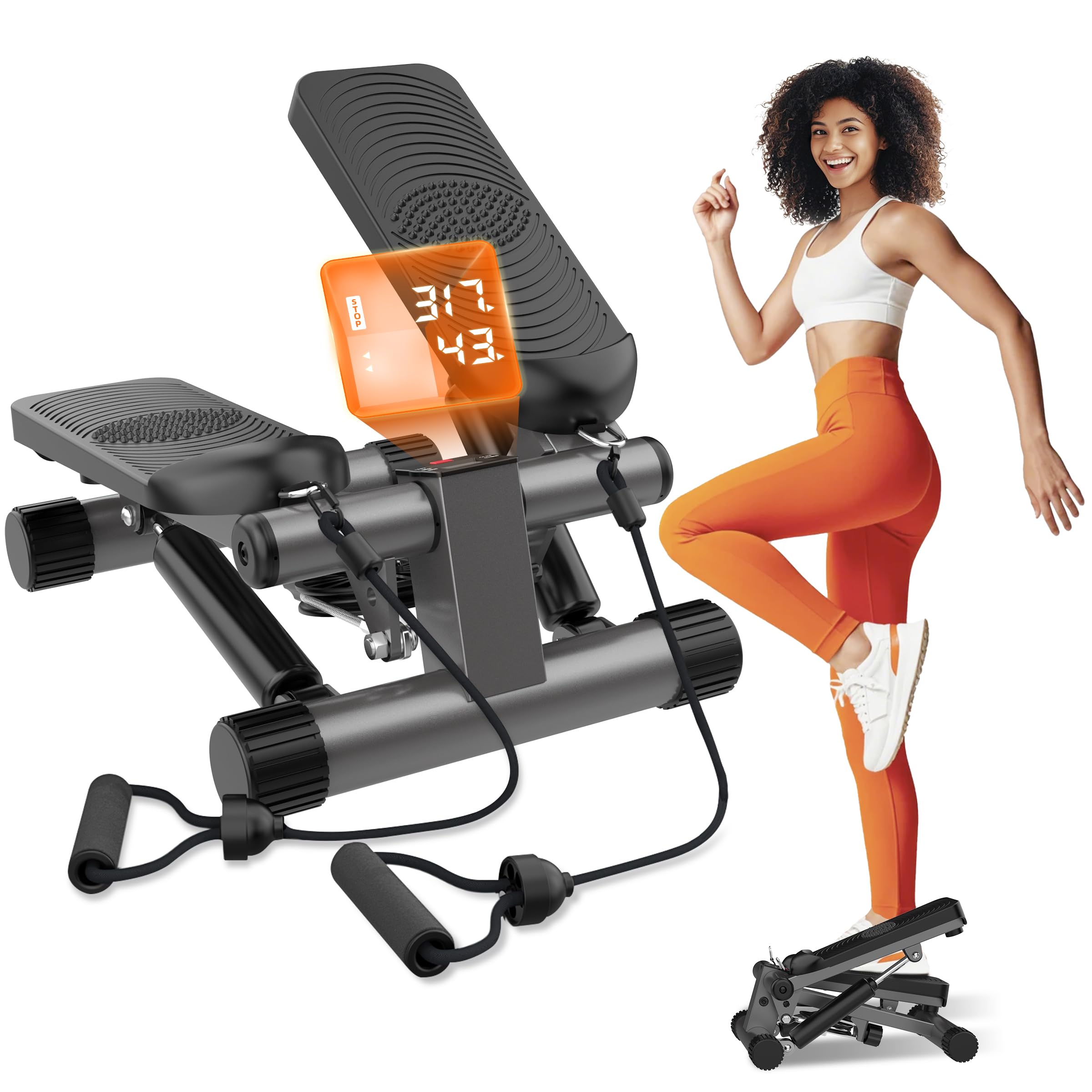 Amazon | I-uki Sport 健康 ステッパー 静音 自宅での足踏み 負荷調節