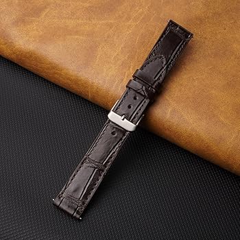 Amazon.co.jp: [vinacreations] 19mm ダークブラウン クロコダイル