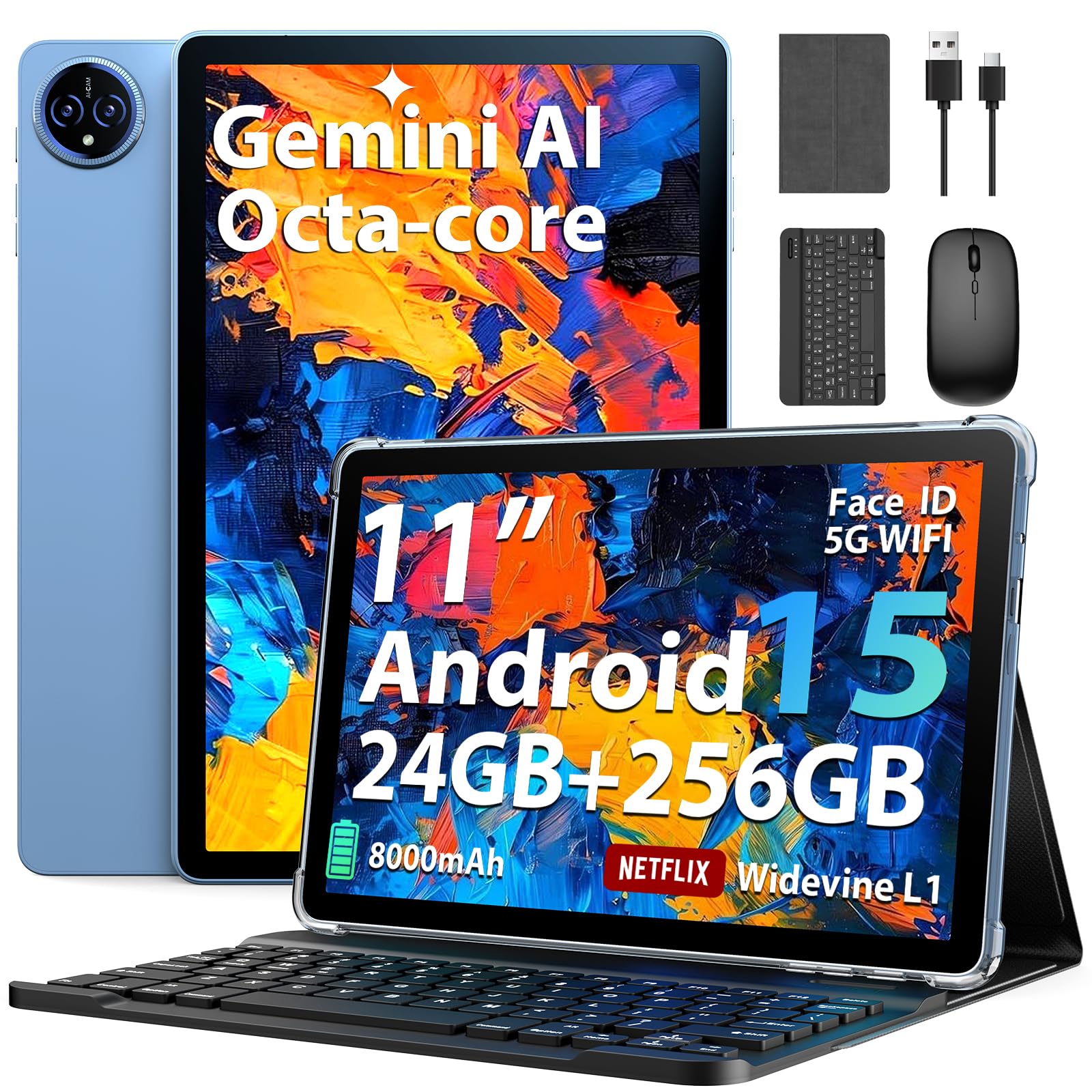 Amazon.com : Suicoey 2026 11 Inch Android 15 Tablet with Keyboard