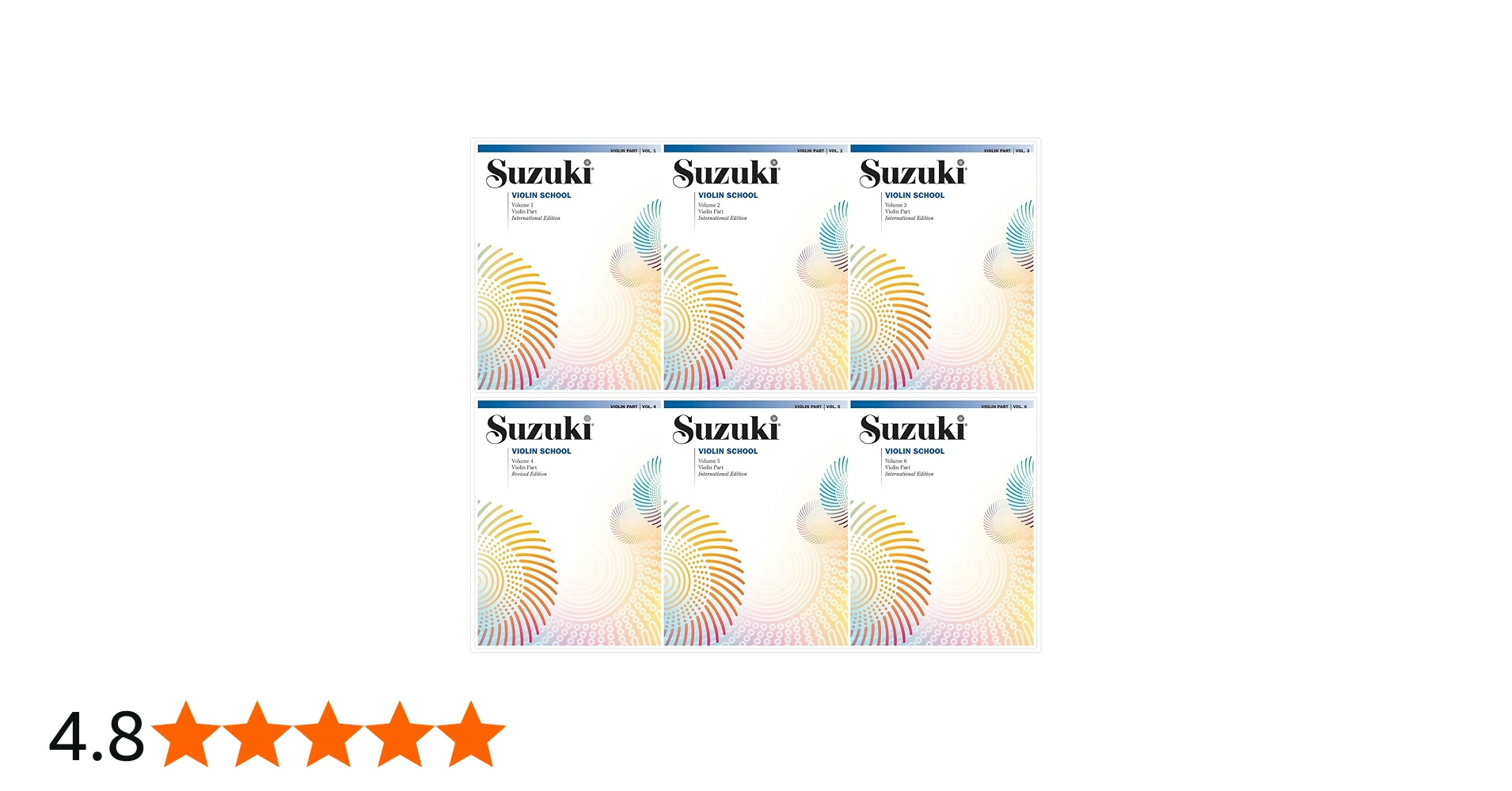 NEW SET! Suzuki Violin School Volumes Set (6 Books) - Volume 1, 2