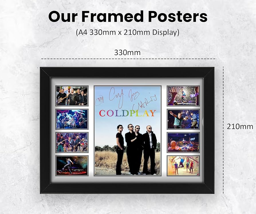 Coldplay Signed Poster Print - Limited Edition Autograph Fan Gift