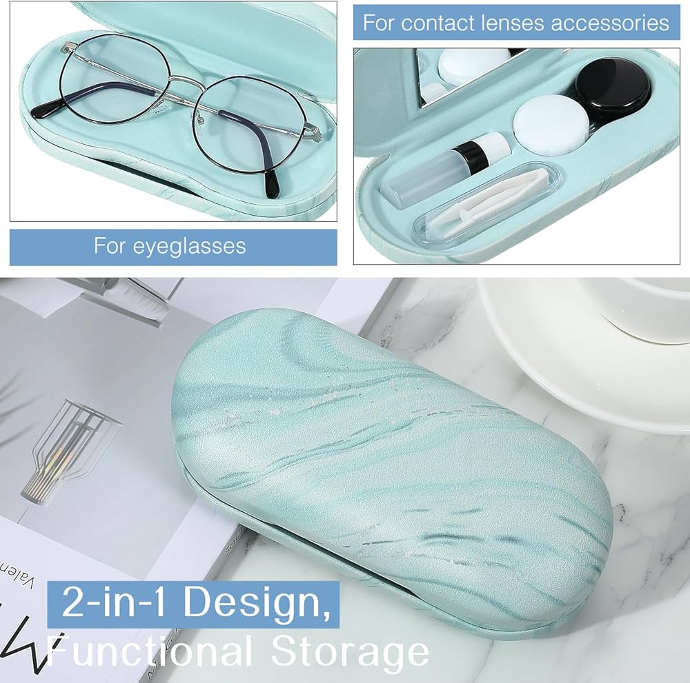 Amazon.com: MoKo Double Eyeglass Case, 2 in 1 Double Sided
