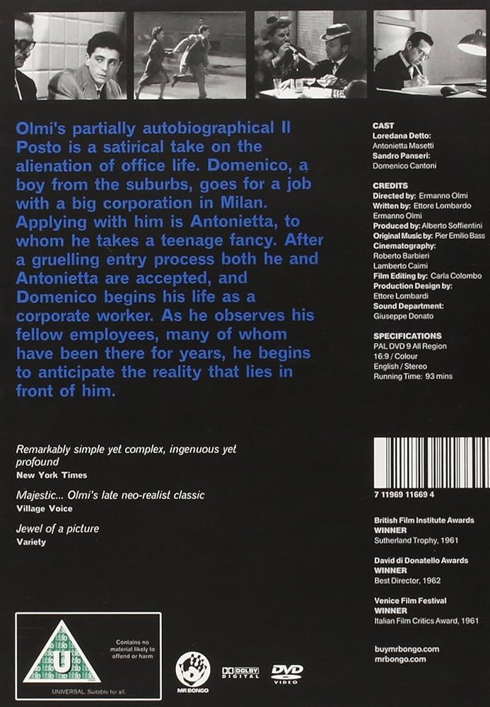洋画・外国映画 IL POSTO DVD Il Posto (1961) DVD *NEW | eBay