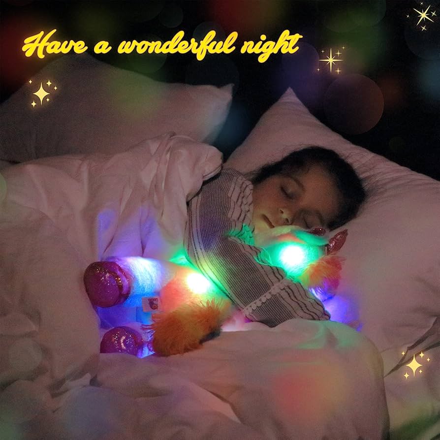 Amazon.co.jp: Easfan LED ユニコーン フラシ天 光るぬいぐるみ