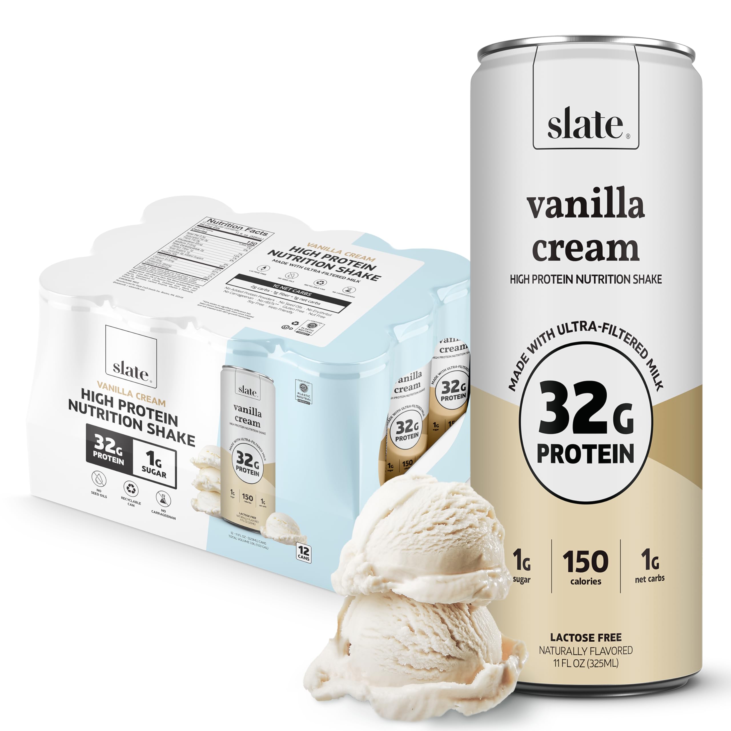 Amazon.com : Slate Milk - High Protein Nutrition Shake - Vanilla