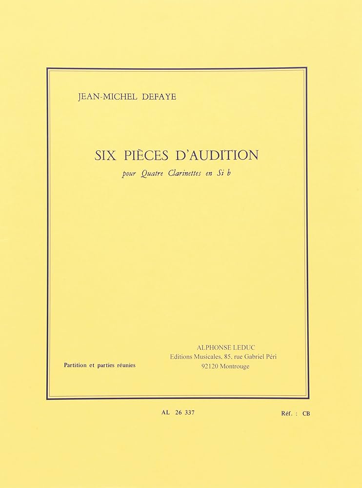 ドゥファイ: オーディションのための6つの小品/ルデュック社/4本の