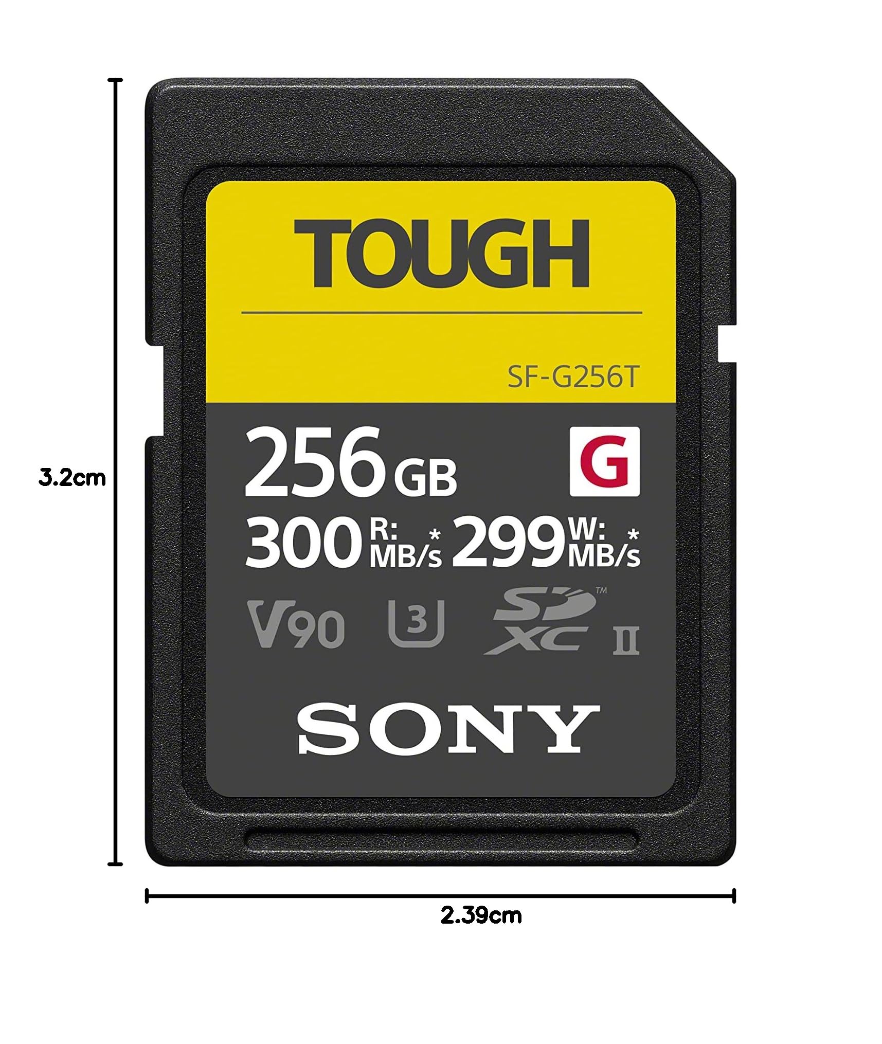 Sony Memoria SD-HC 256 GB, Serie G Tough ; x18 resistente, UHS II