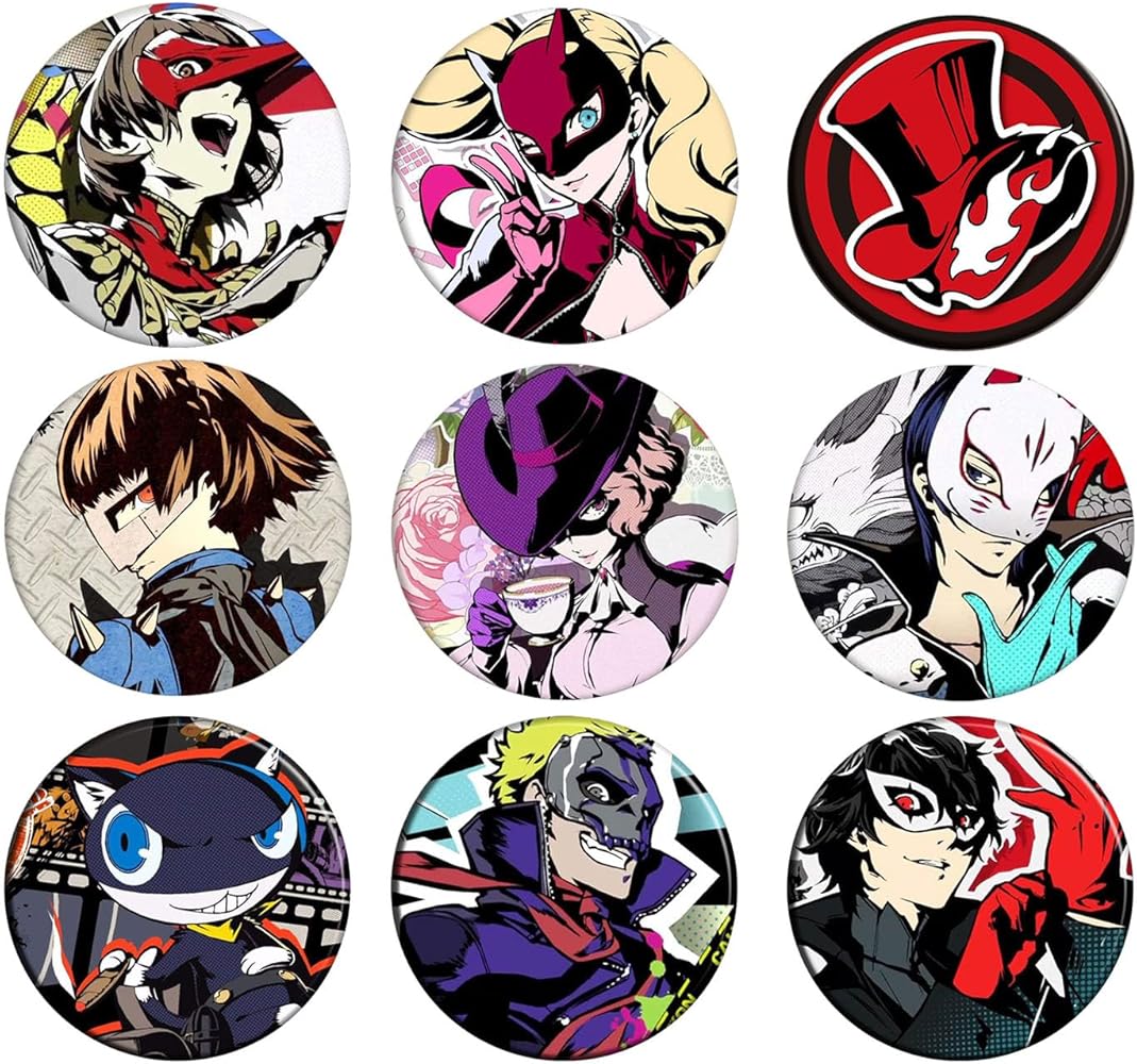 Amazon.co.jp: 缶バッジ ペルソナ5 バッジセット 9枚セット ジョーカー