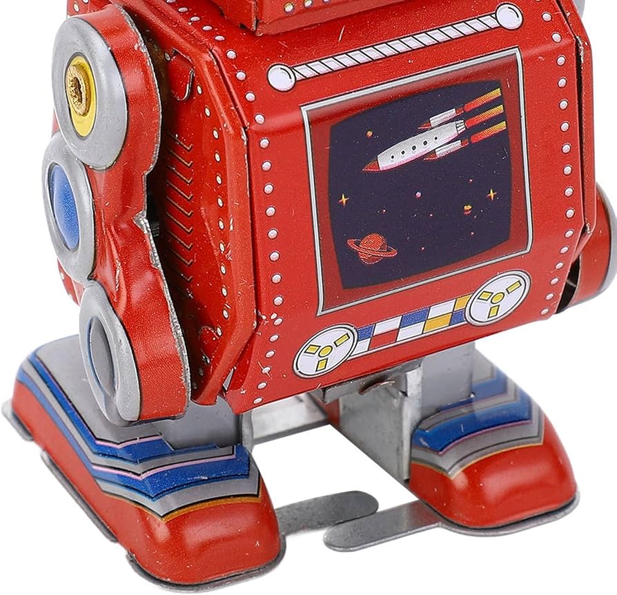 Amazon.co.jp: ゼンマイロボットおもちゃ、ヴィンテージメタルブリキ
